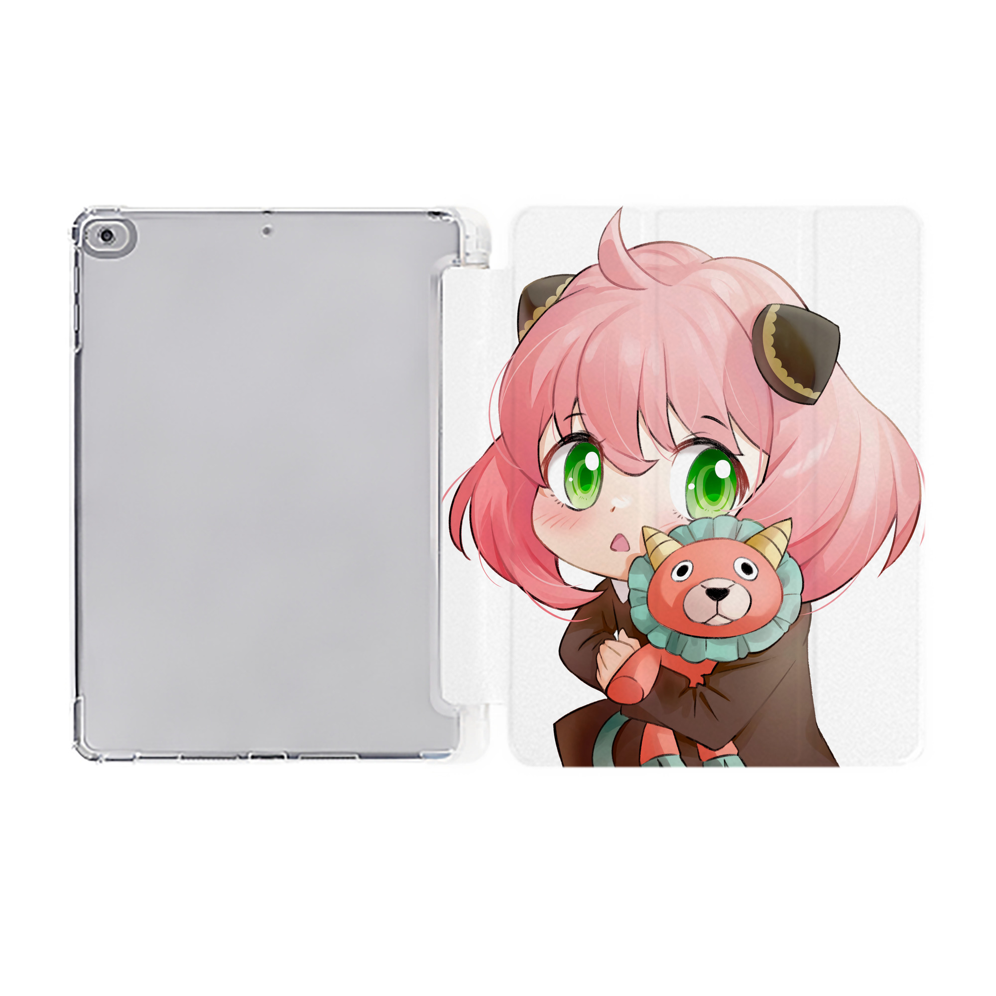 （画像用） SPY×FAMILY间谍家家酒 IPad ケース ペン収納付き 三つ折りスタンド PUレザー×シリコン 対応機種9.5/10.5/10.9インチ
